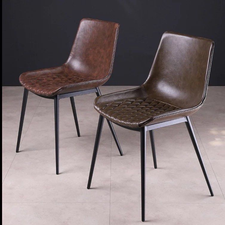 MAREK Leather Dining Chair (set of 2) - Radical Homes Singapore