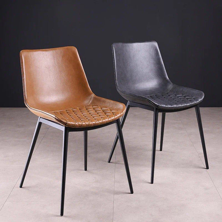 FALVEN Leather Dining Chair (set of 2) - Cassa Haus Singapore
