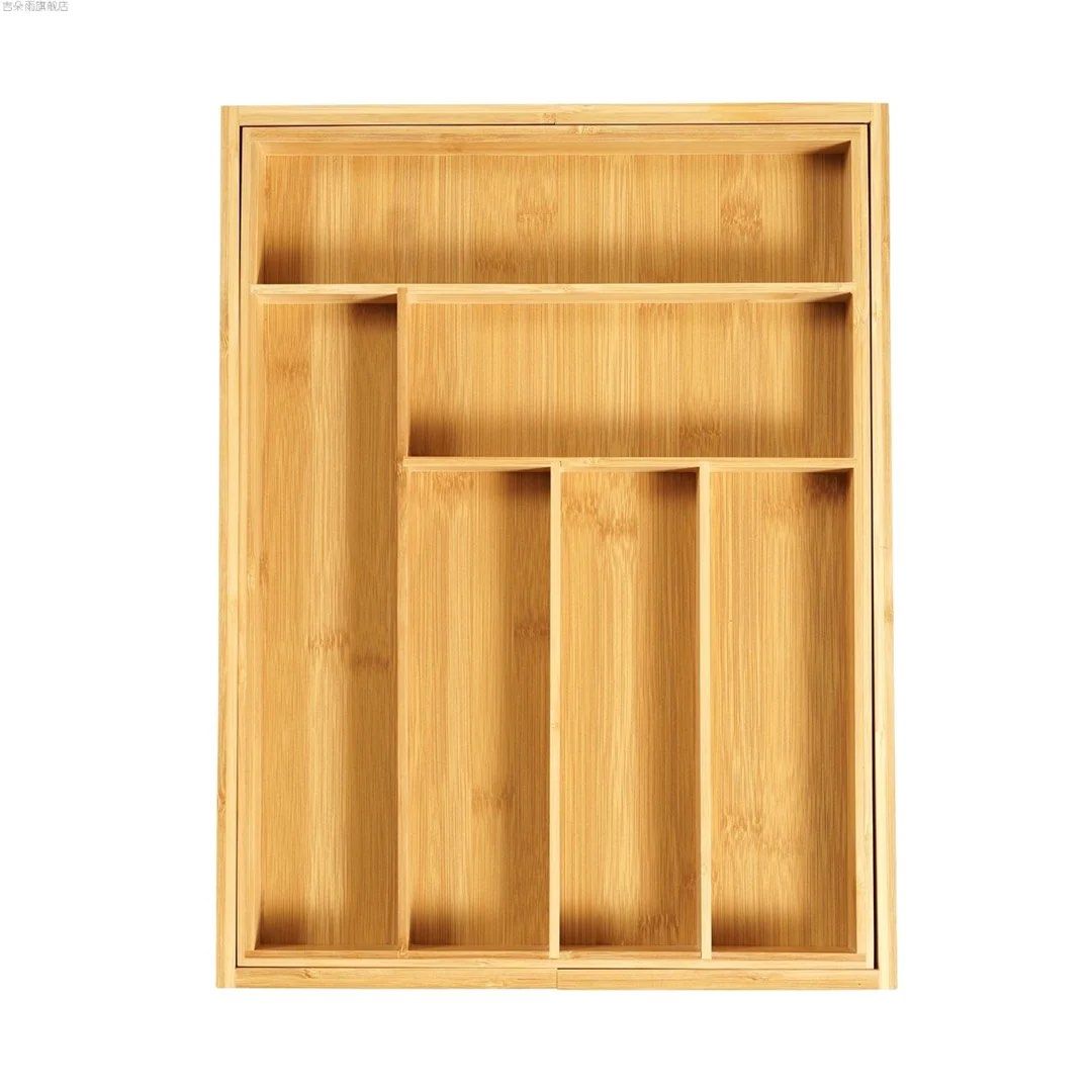 Extendible Bamboo kitchen drawer organizer - Radical Homes Singapore