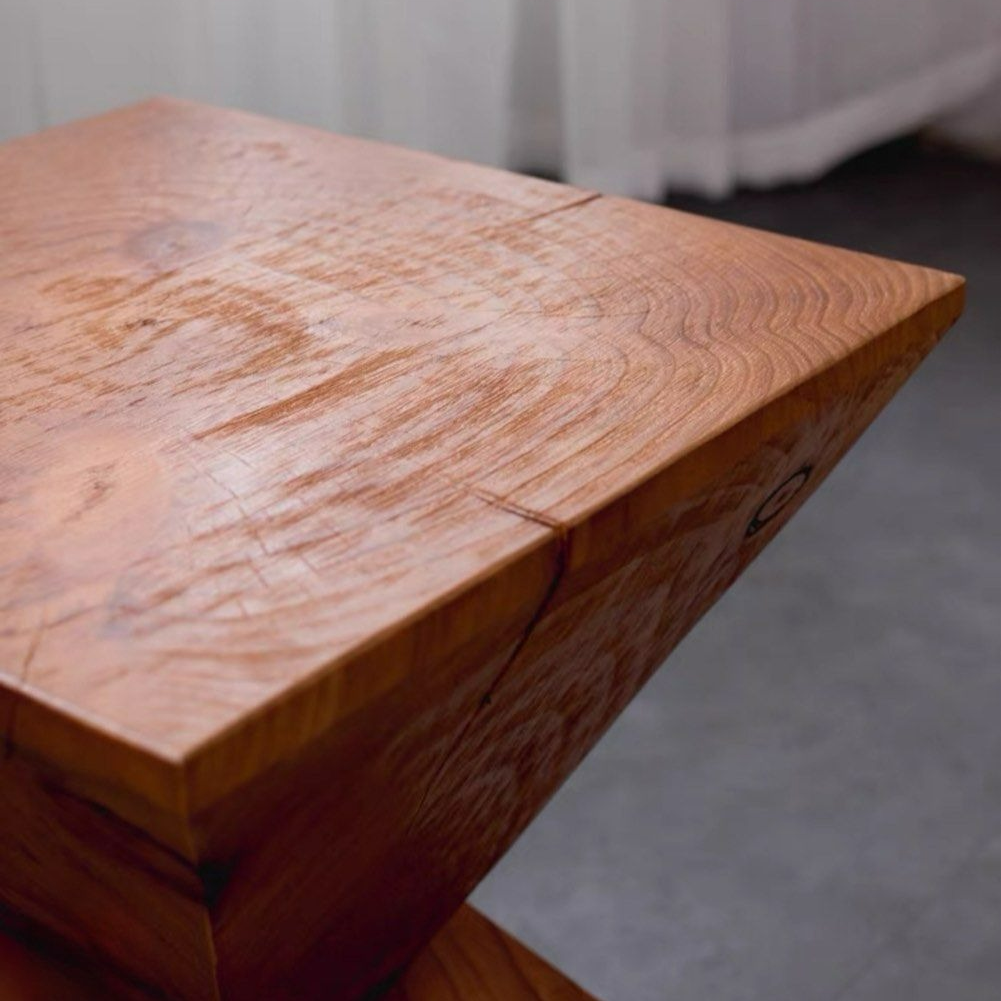 PITER Rustic Solid Wood Side Table - Radical Homes Singapore
