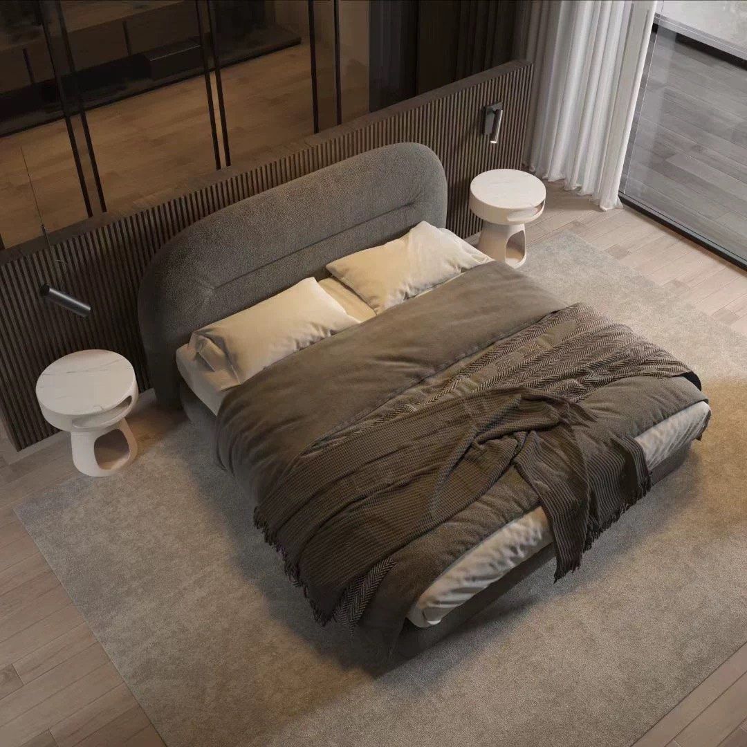 FAITHA Modern Fabric Bedframe - Radical Homes Singapore