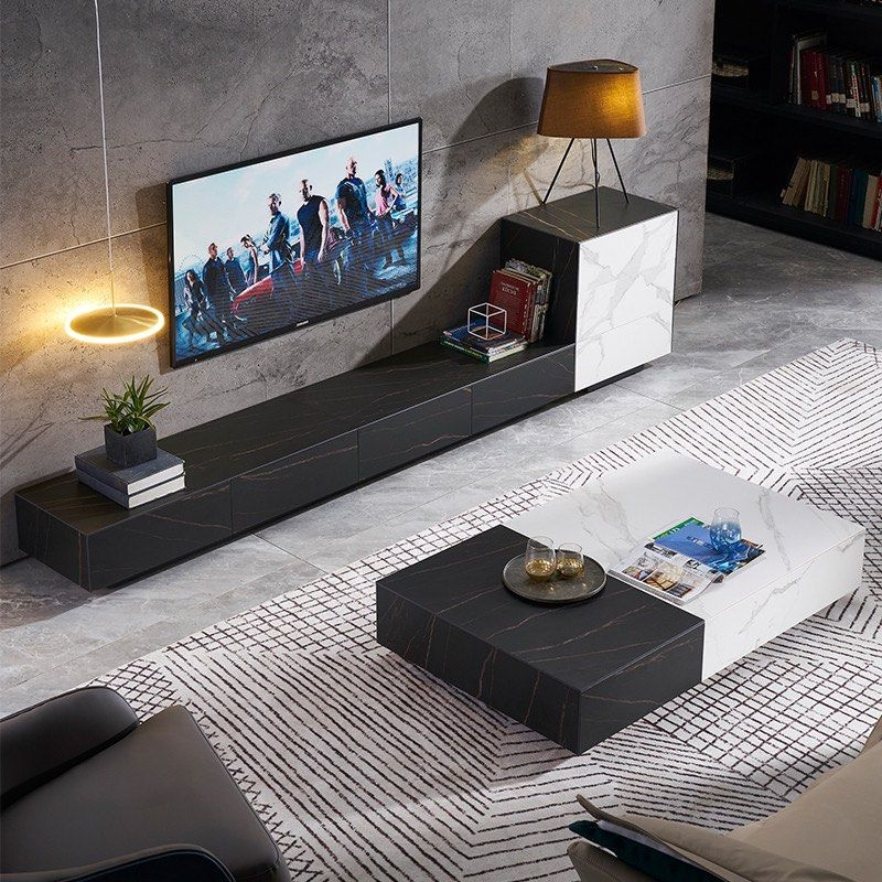 GREGON Modern Sintered Stone TV Console - Radical Homes Singapore