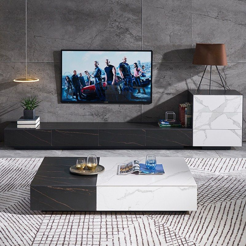 GREGON Modern Sintered Stone TV Console - Radical Homes Singapore