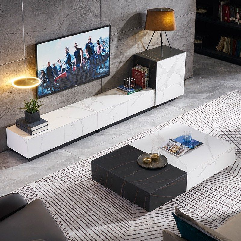 GREGON Modern Sintered Stone TV Console - Radical Homes Singapore