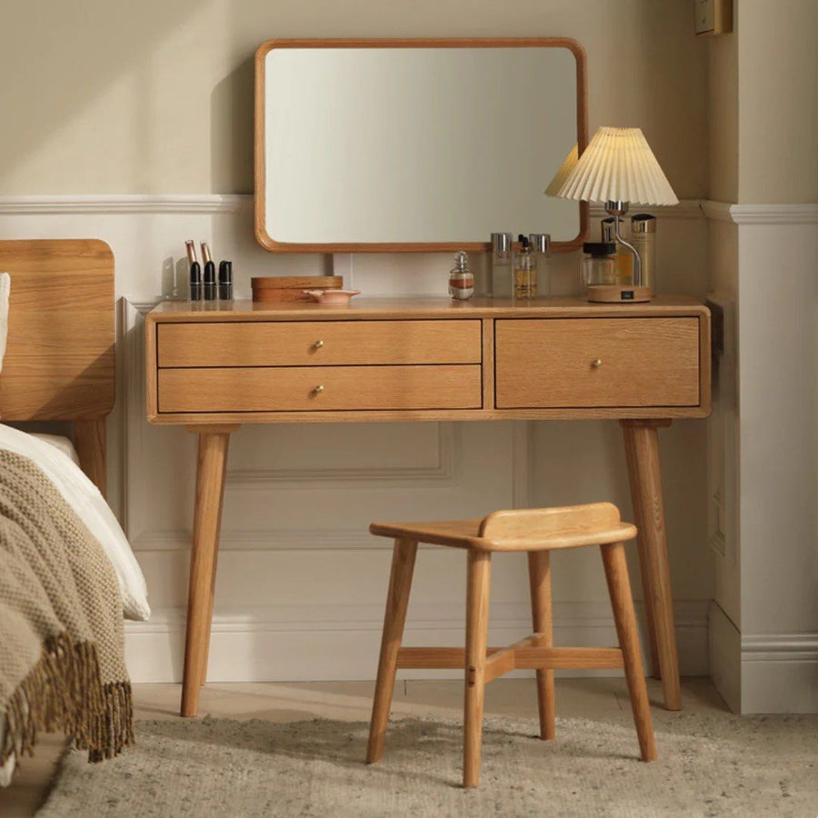 CHLOE Rustic Solid Wood Vanity Table - Radical Homes Singapore