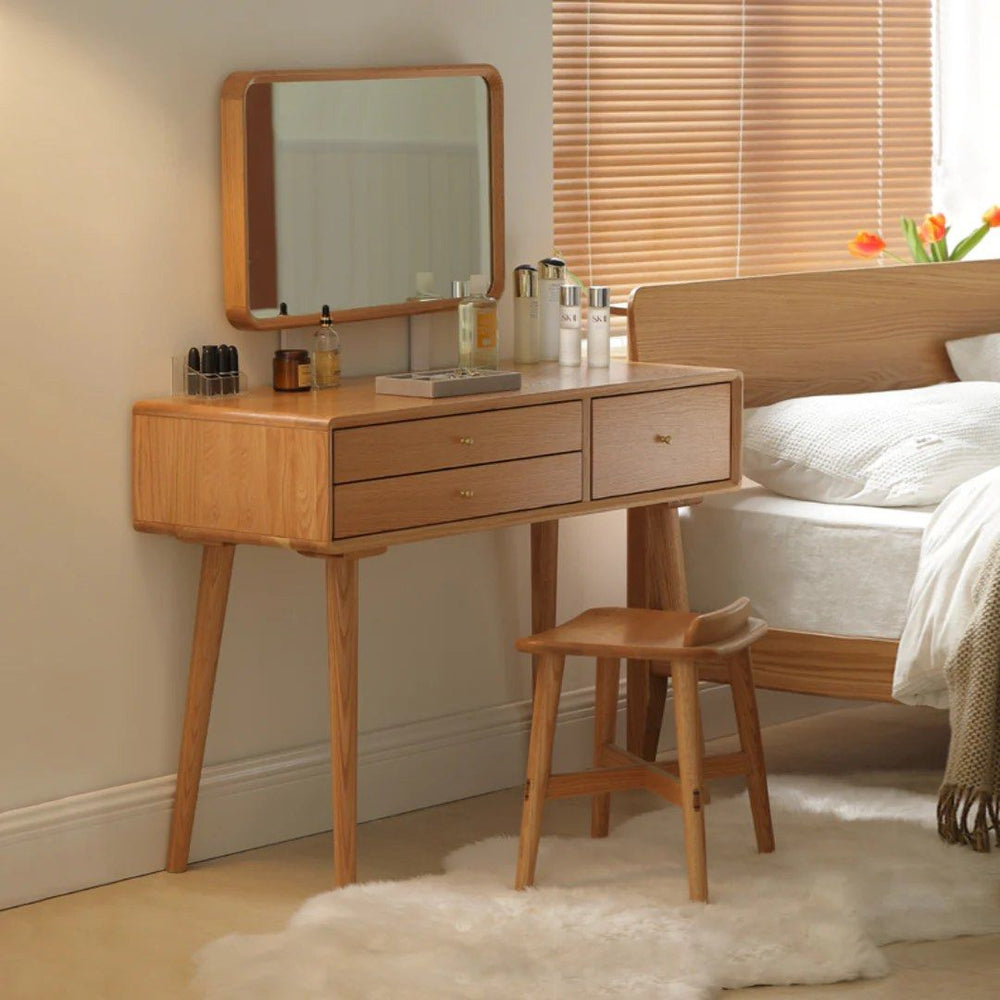 CHLOE Rustic Solid Wood Vanity Table - Radical Homes Singapore