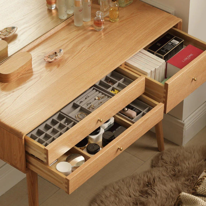 CHLOE Rustic Solid Wood Vanity Table - Radical Homes Singapore