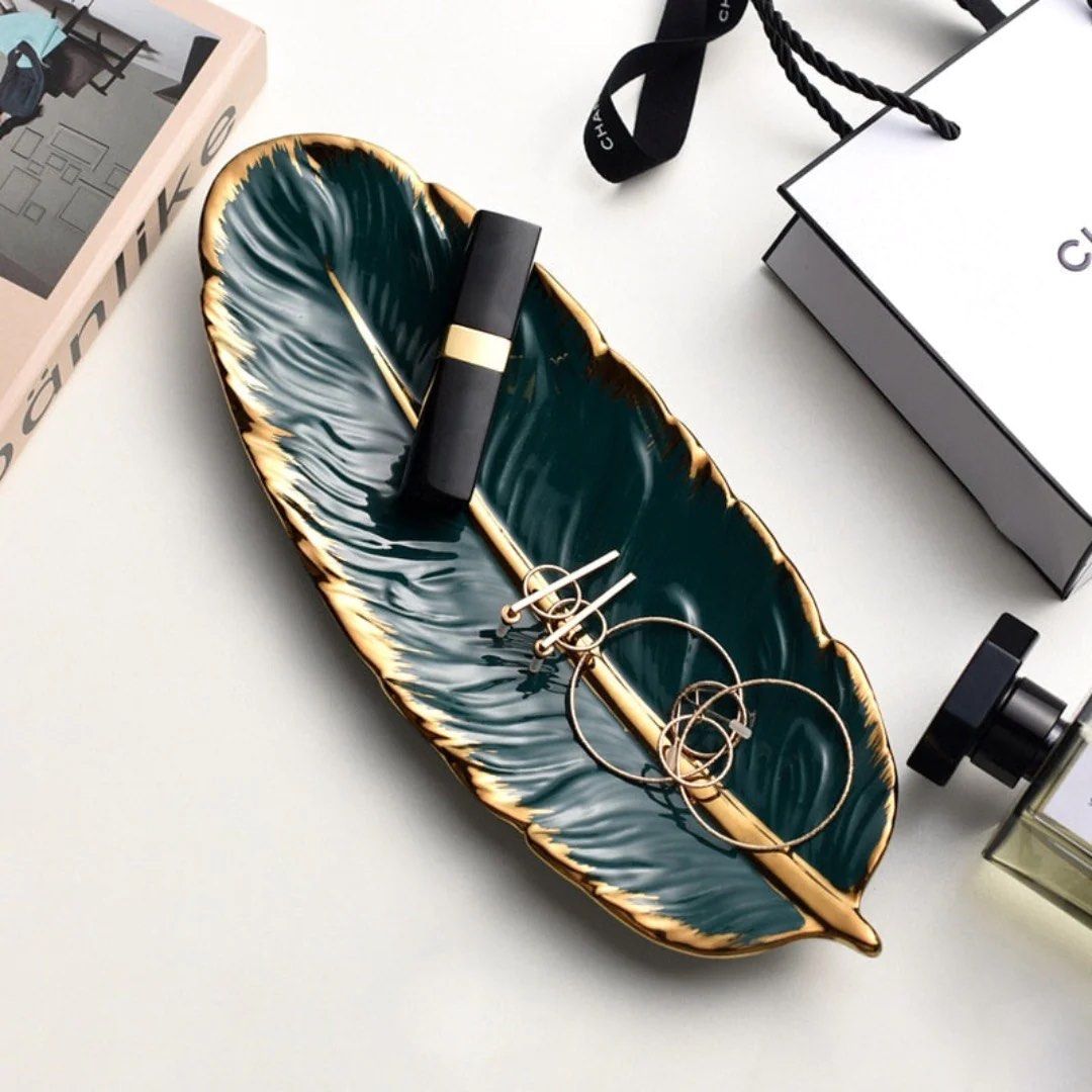 FEATHER Shape Ceramic Plate - Radical Homes Singapore