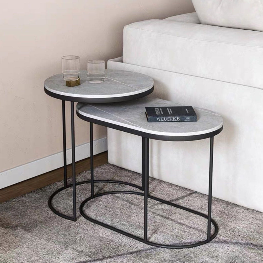 GEHRIG Modern Sintered Stone Nesting Side Tables - Radical Homes Singapore