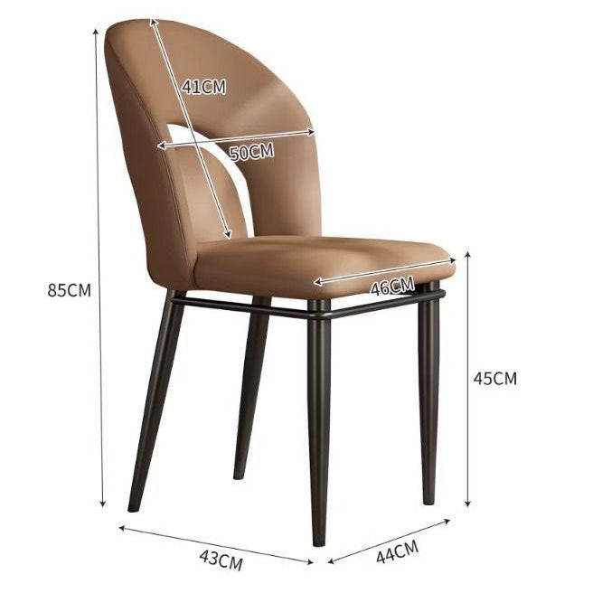 NASO Modern Leather Dining Chair - Radical Homes Singapore