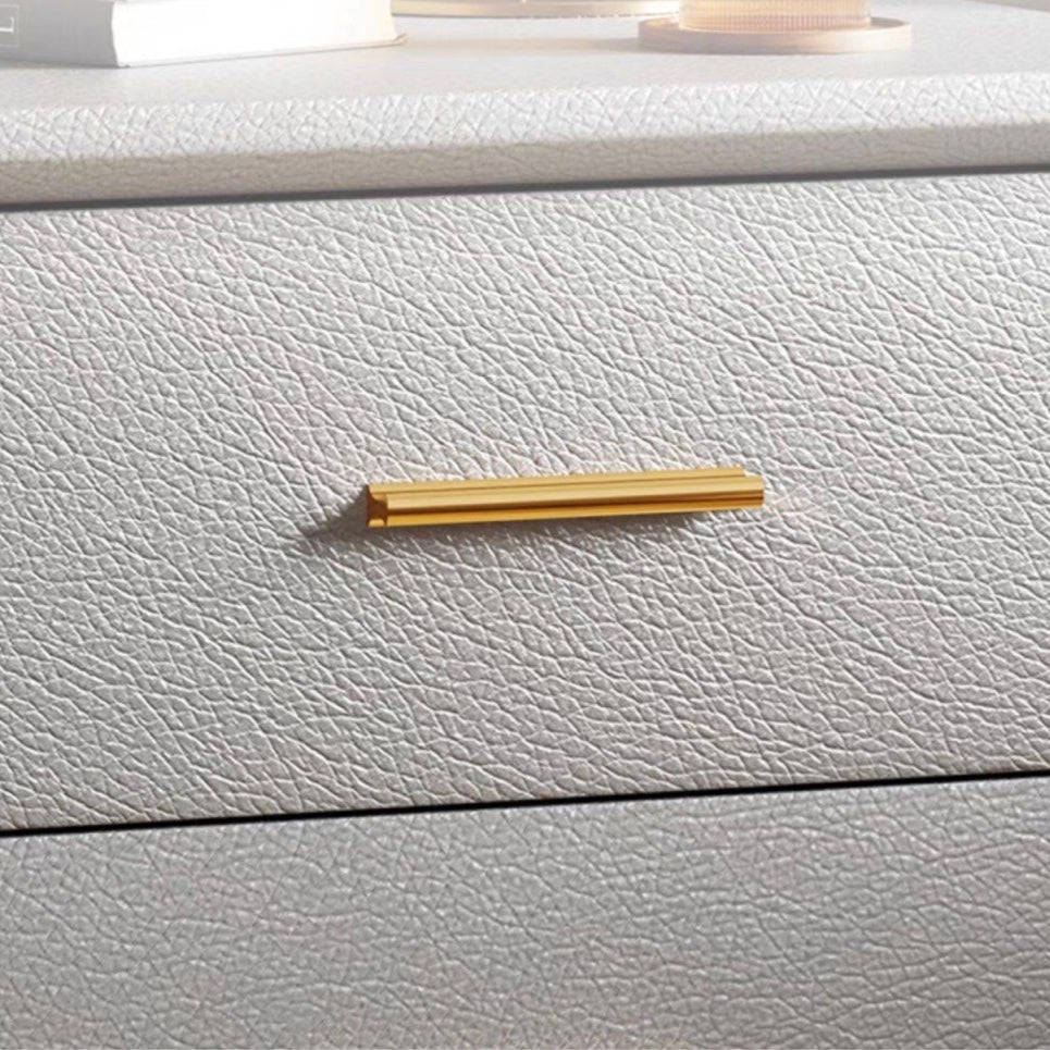 FLUDRE Modern Leather Bedside Table - Radical Homes Singapore