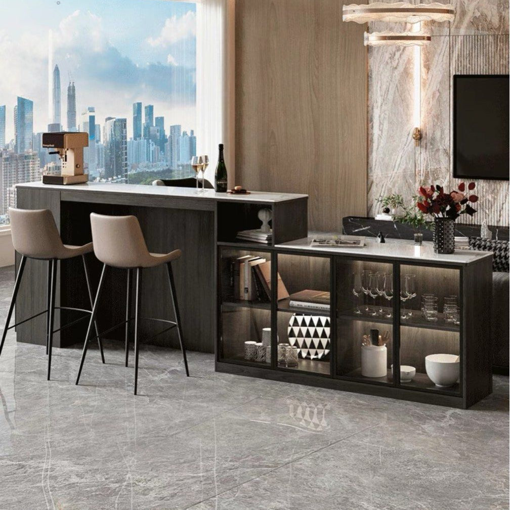 BETRA Modern Sintered Stone Bar Table Cabinet - Radical Homes Singapore