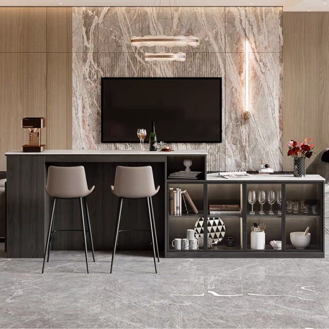 BETRA Modern Sintered Stone Bar Table Cabinet - Radical Homes Singapore