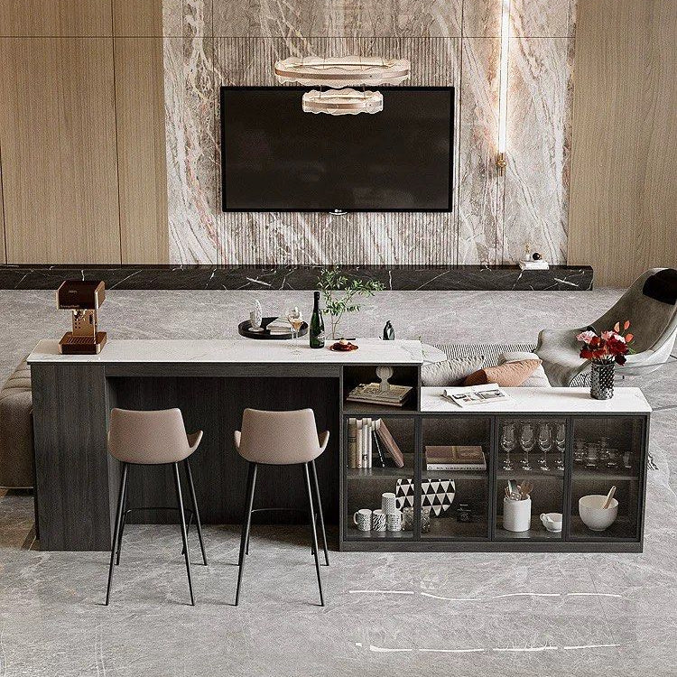 BETRA Modern Sintered Stone Bar Table Cabinet - Radical Homes Singapore