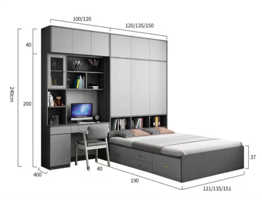 FRAZEL Modern Multipurpose Bedframe - Radical Homes Singapore