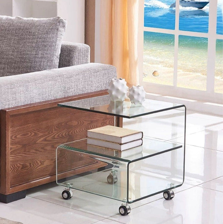 DURDEN Contemporary Glass Side Table - Radical Homes Singapore