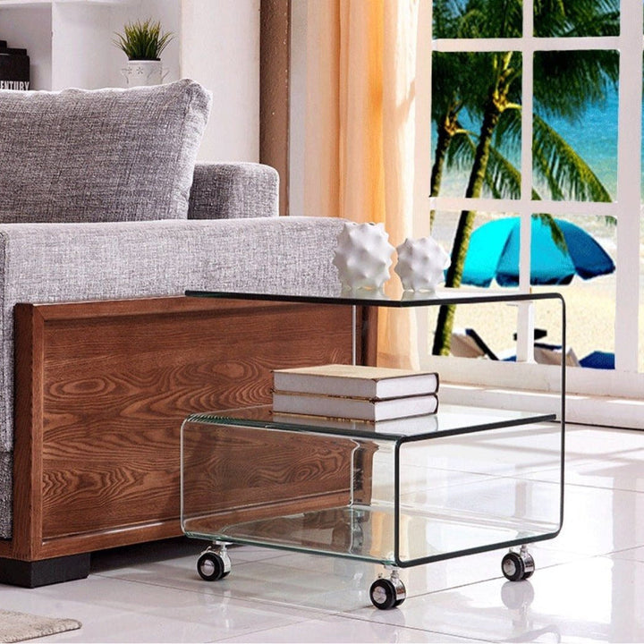 DURDEN Contemporary Glass Side Table - Radical Homes Singapore