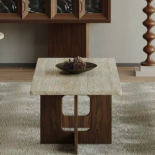 GERALD Modern Travertine Coffee Table - Radical Homes Singapore