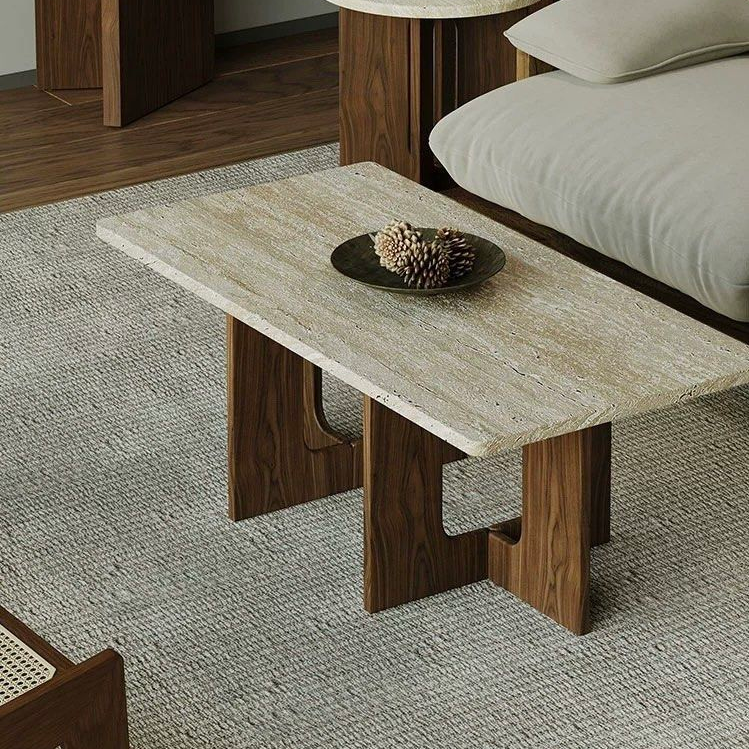 GERALD Modern Travertine Coffee Table - Radical Homes Singapore
