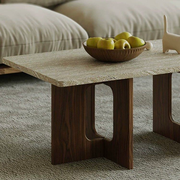 GERALD Modern Travertine Coffee Table - Radical Homes Singapore