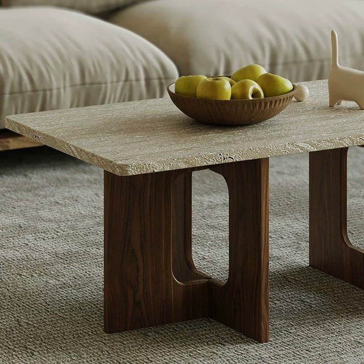 GERALD Modern Travertine Coffee Table - Radical Homes Singapore