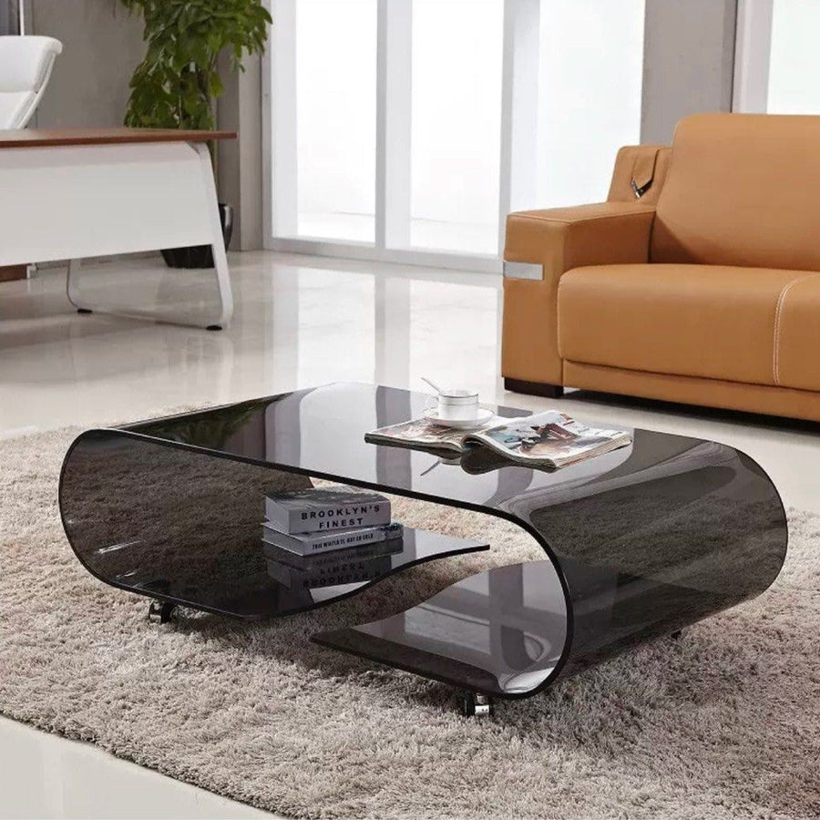 JAGER Glass Coffee Table - Radical Homes Singapore