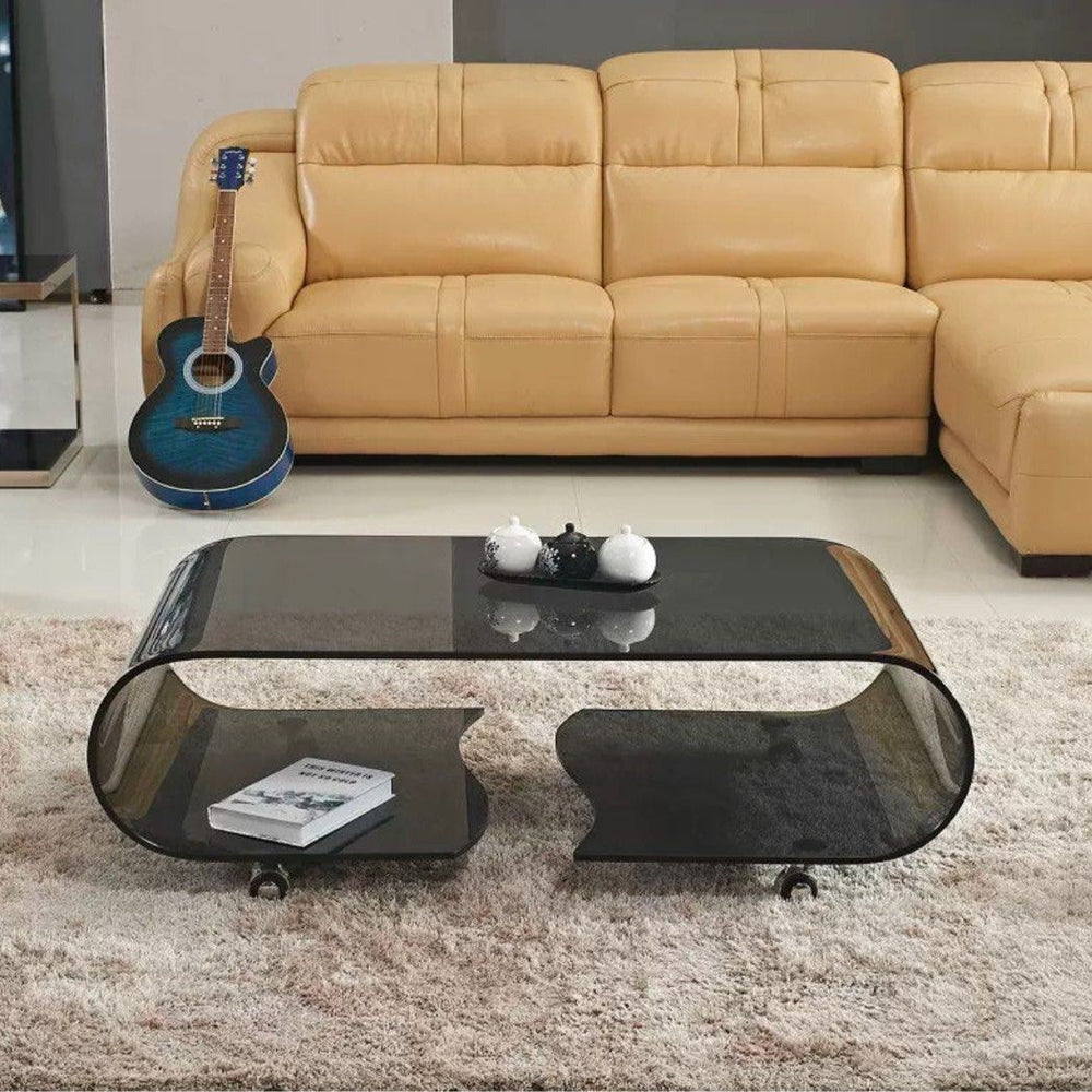 JAGER Glass Coffee Table - Radical Homes Singapore