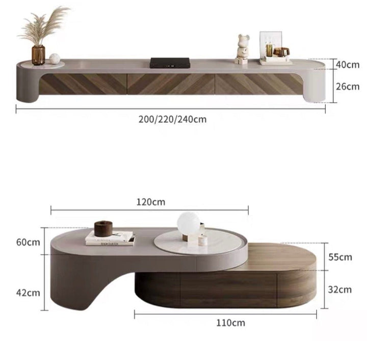 ZALBAR Modern Solid Wood TV Console - Radical Homes Singapore