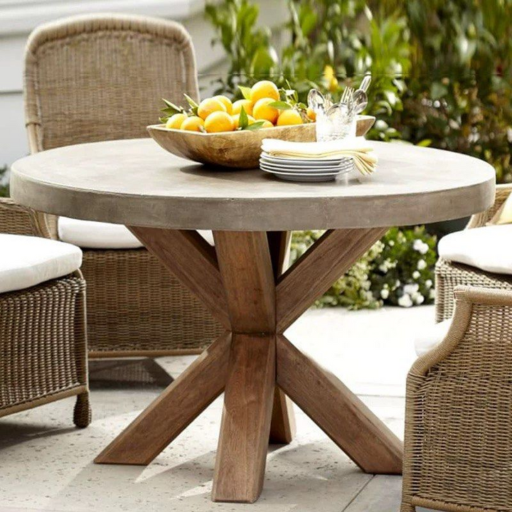DELON Industrial Round Outdoor Table - Radical Homes Singapore