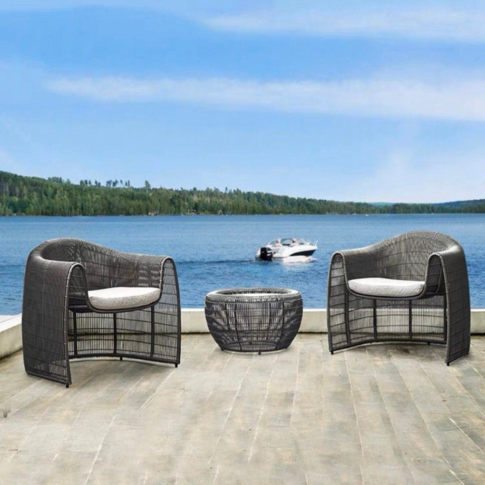 NAOMI Modern Outdoor Lounge Chair Set - Radical Homes Singapore