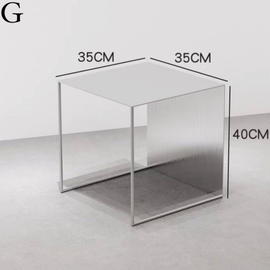 ANDREY Stainless Steel Side Display Table - Radical Homes Singapore