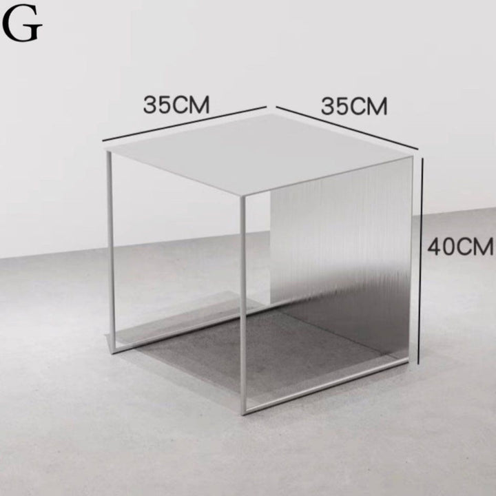 ANDREY Stainless Steel Side Display Table - Radical Homes Singapore