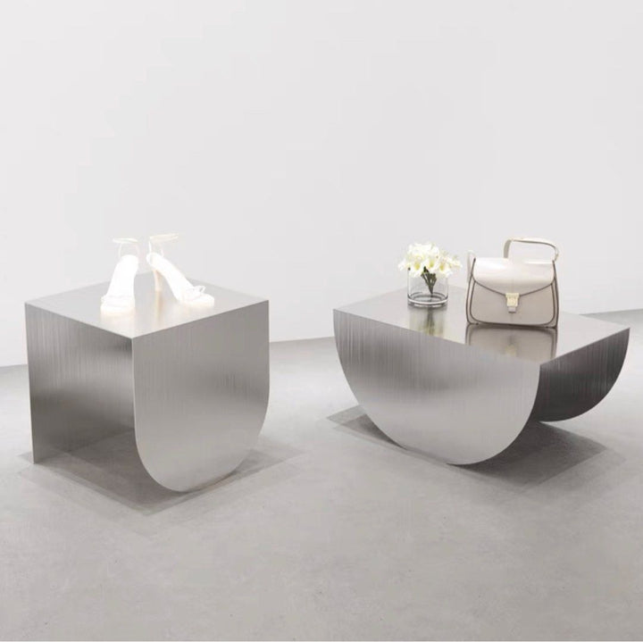 ANDREY Stainless Steel Side Display Table - Radical Homes Singapore