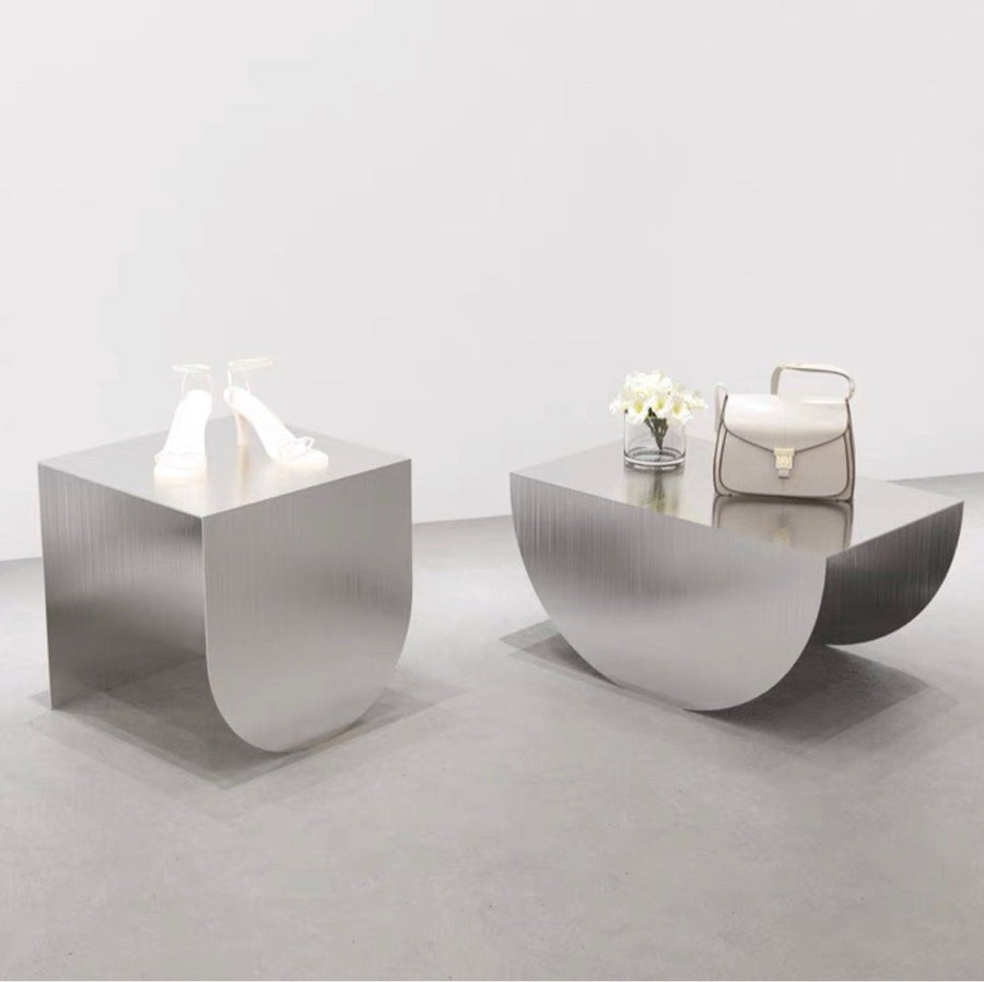 ANDREY Stainless Steel Side Display Table - Radical Homes Singapore