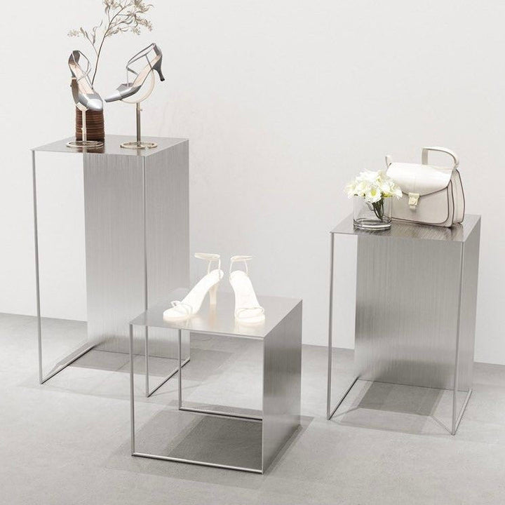 ANDREY Stainless Steel Side Display Table - Radical Homes Singapore
