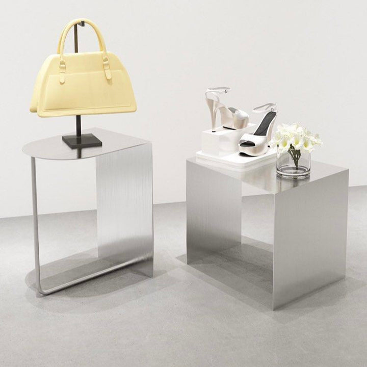 ANDREY Stainless Steel Side Display Table - Radical Homes Singapore