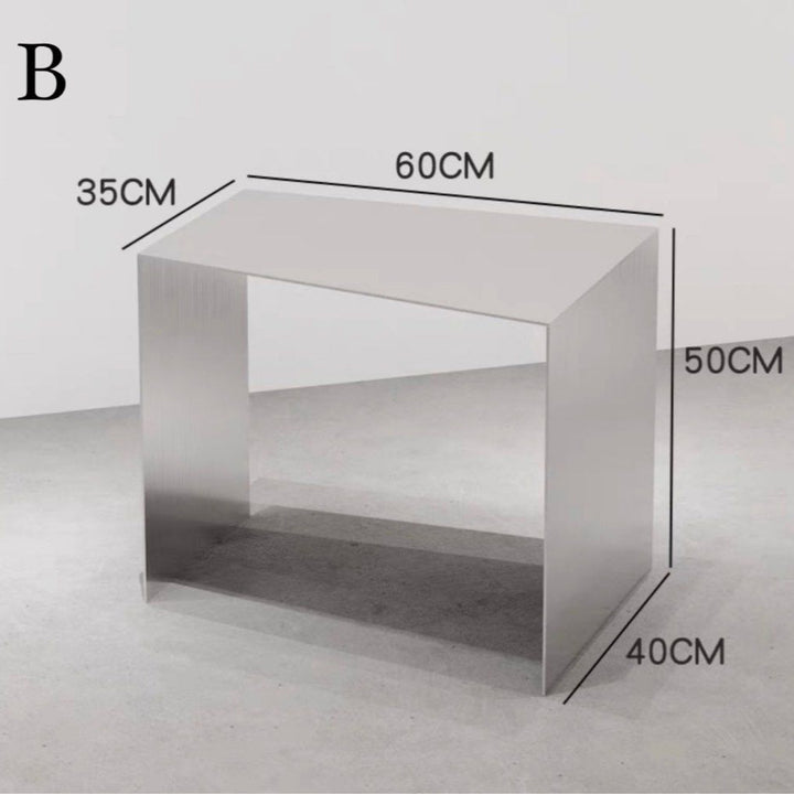 ANDREY Stainless Steel Side Display Table - Radical Homes Singapore
