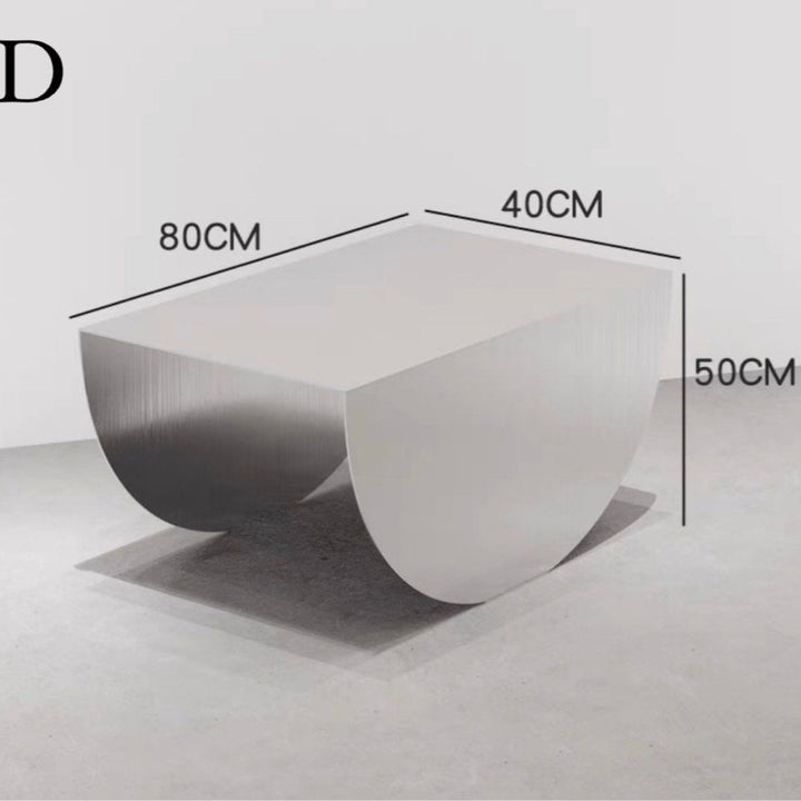 ANDREY Stainless Steel Side Display Table - Radical Homes Singapore