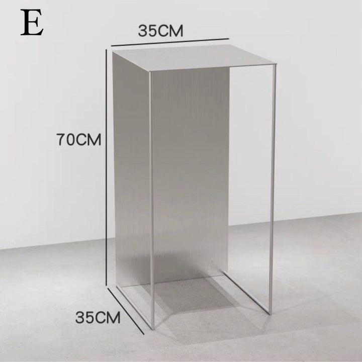 ANDREY Stainless Steel Side Display Table - Radical Homes Singapore