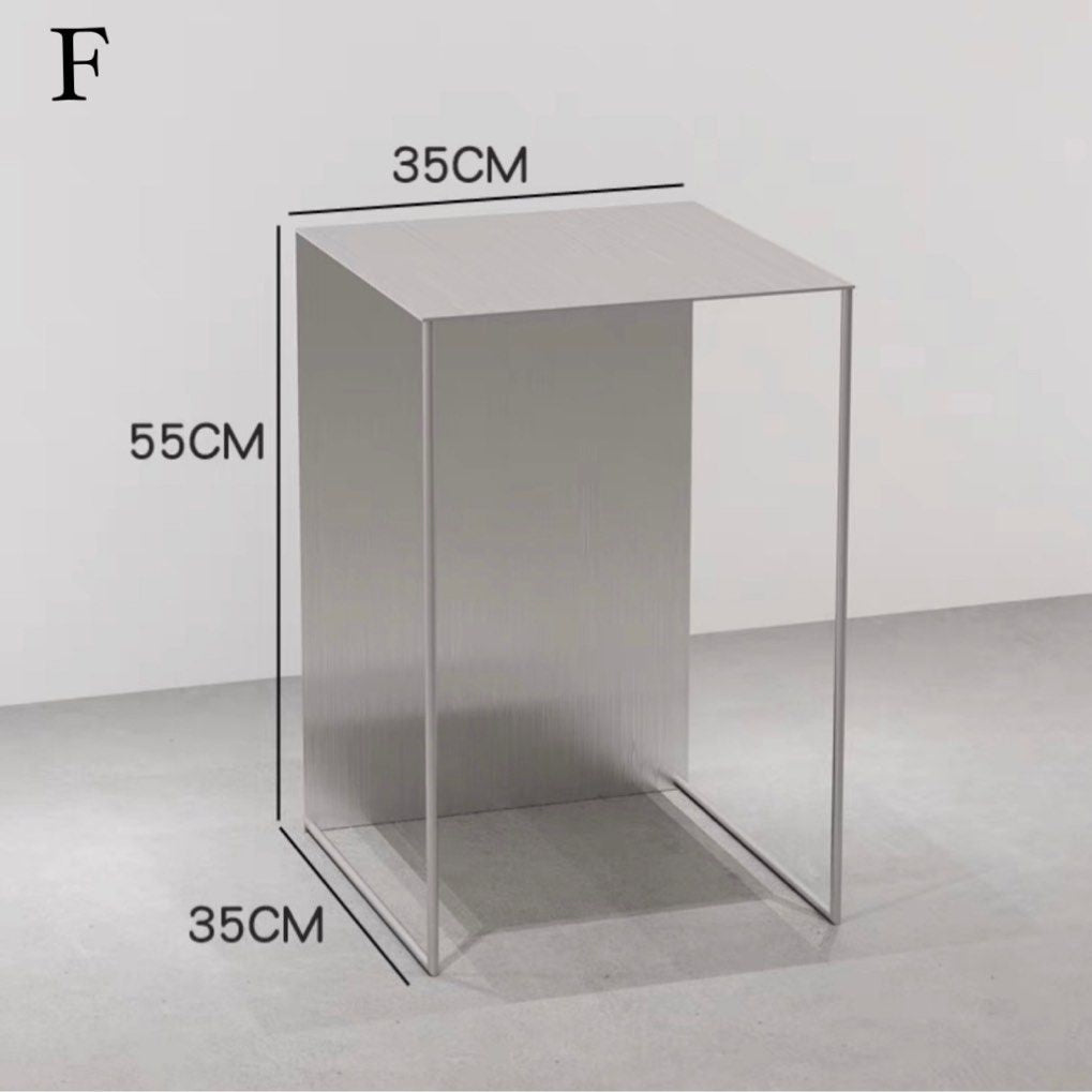 ANDREY Stainless Steel Side Display Table - Radical Homes Singapore