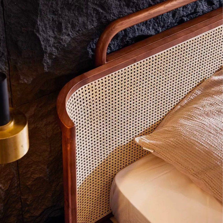 GARFEN Vintage Rattan Bedframe - Radical Homes Singapore