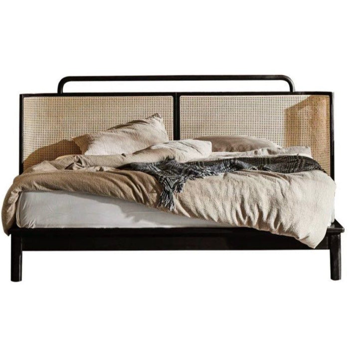 GARFEN Vintage Rattan Bedframe - Radical Homes Singapore