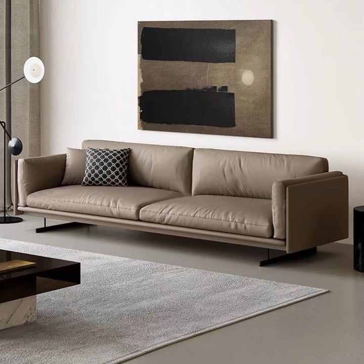 ALVERO Modern Genuine Leather Sofa - Radical Homes Singapore