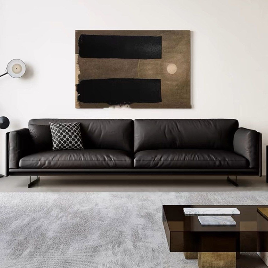 ALVERO Modern Genuine Leather Sofa - Radical Homes Singapore