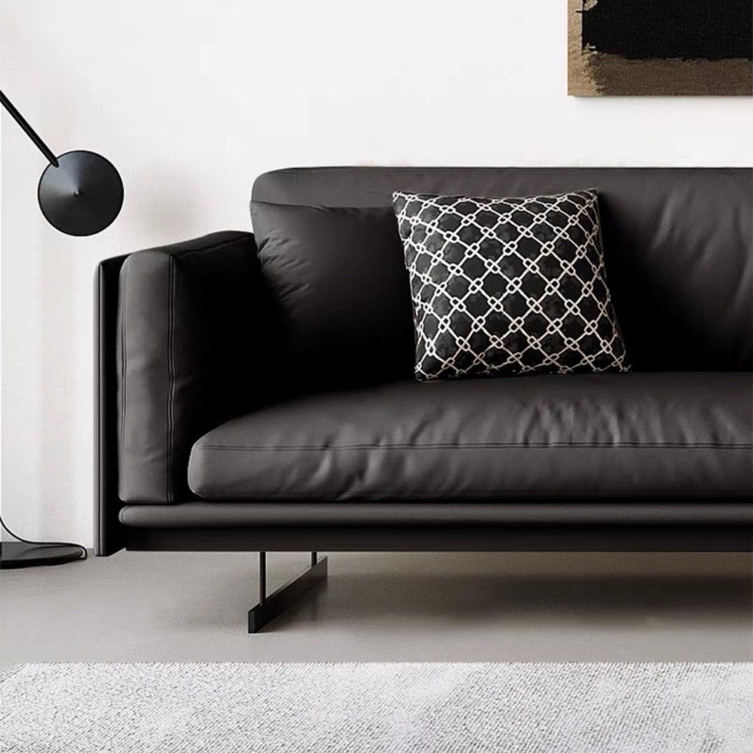 ALVERO Modern Genuine Leather Sofa - Radical Homes Singapore