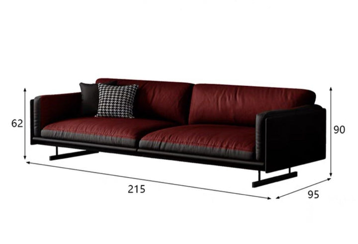 ALVERO Modern Genuine Leather Sofa - Radical Homes Singapore