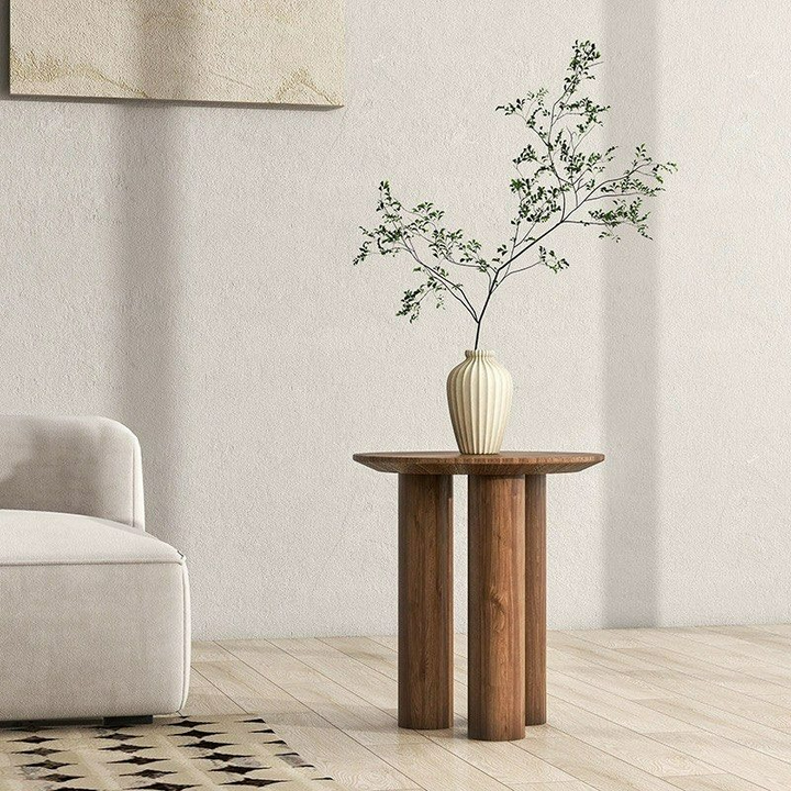 KRYN Rustic Solid Wood Side Table - Radical Homes Singapore