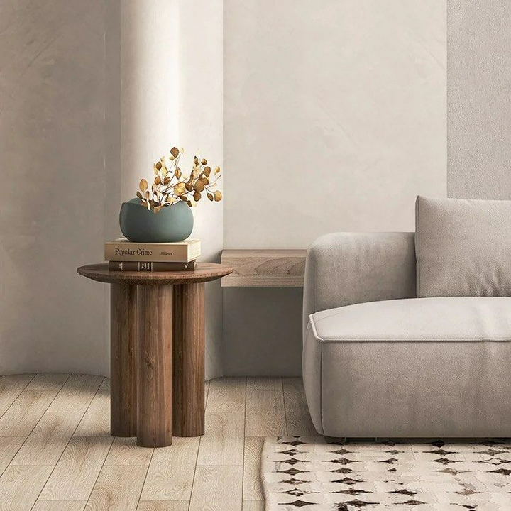 KRYN Rustic Solid Wood Side Table - Radical Homes Singapore