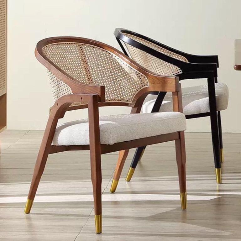 SHAYERA Mid-Century Rattan Dining Chair - Radical Homes Singapore