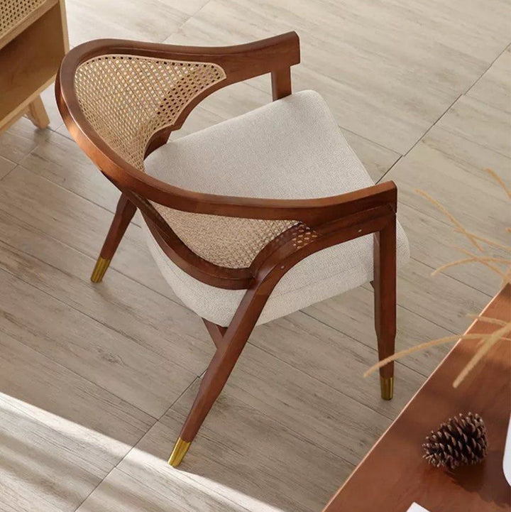 MARVELLIS Mid-Century Rattan Dining Chair - Cassa Haus Singapore